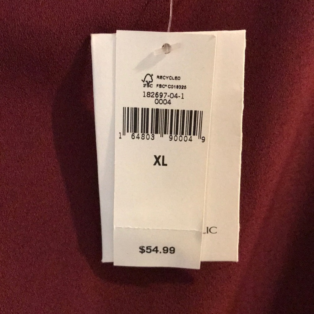 Banana Republic Sleeveless High-Neck Faux Cape Blouse Size X-Large NWT - Picture 6 of 6